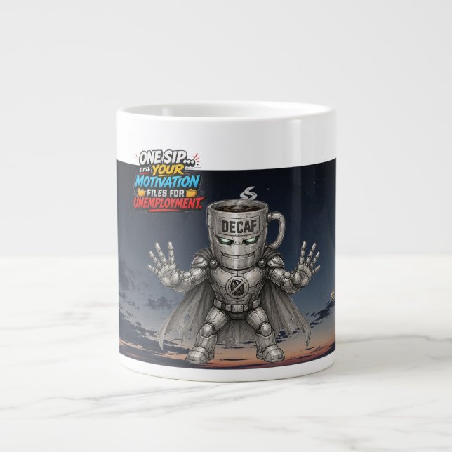 Decaf Förstöraren – Energitjuven Jumbo Mugg (Framsidan)