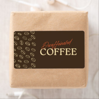 Decaffeinated Coffee Label – Retro Coffee Beans Fraktsedel