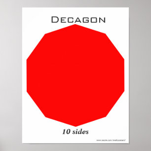 Decagon affisch av polygonen