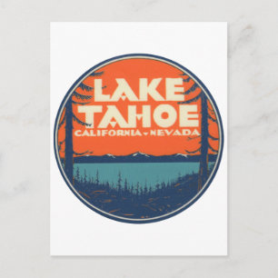 Decal Design sjö Tahoe Vintage resor Vykort