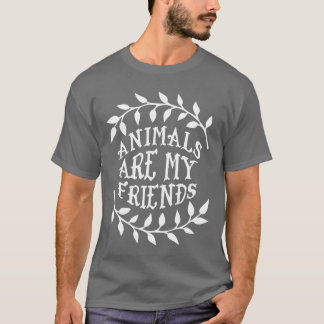DECAL-djur är mina vänner Vegan Decal Vinyl Dec T Shirt