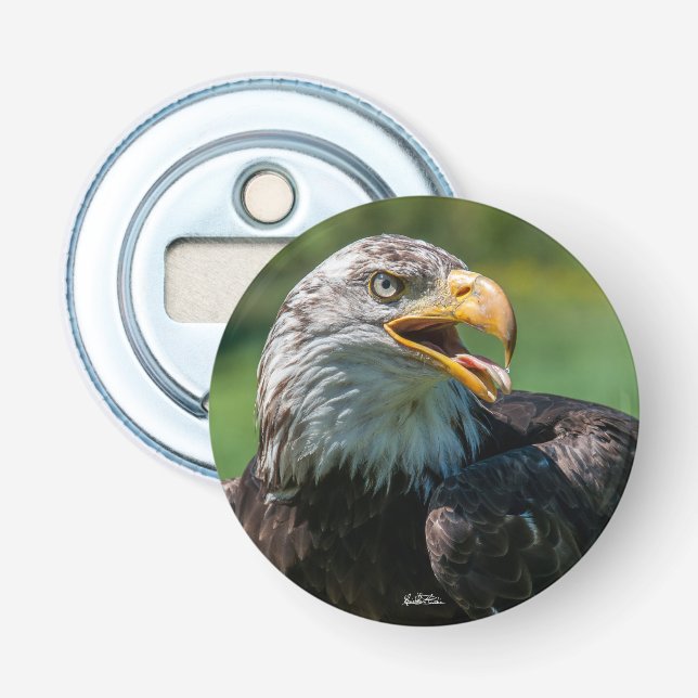 Décapsuleur aimanté photo d'aigle flasköppnare (Framsidan)