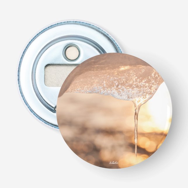 décapsuleur aimanté, photo soleil de la glace flasköppnare (Framsidan)