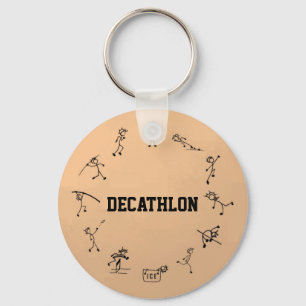 Decathlon Stickman Track and Fält Athletics Nyckelring