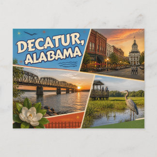Decatur Alabama reseskickkort Helg Vykort