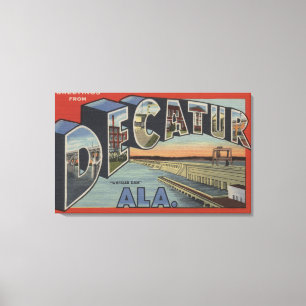 Decatur Alabama - stora brevplatser Canvastryck