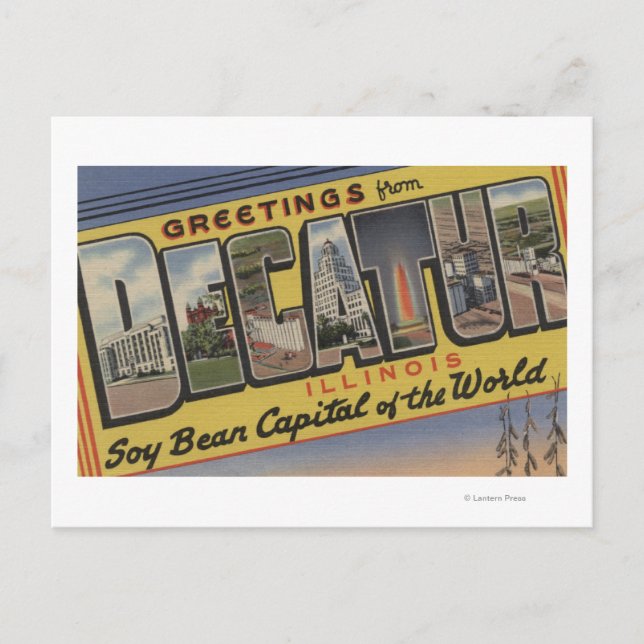 Decatur, Illinois (Soy Bean Capital) Vykort (Framsida)