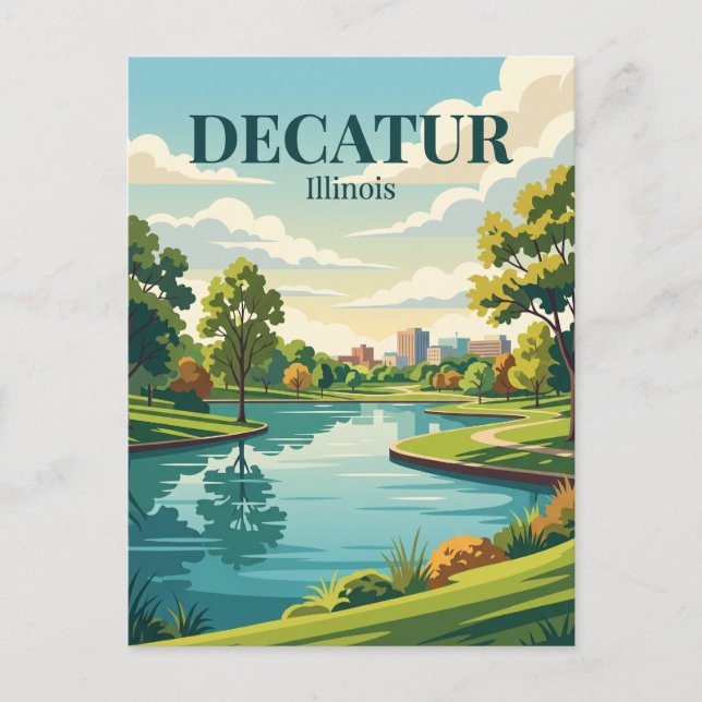 Decatur, Illinois Vykort (Framsida)