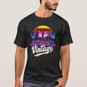 December 1942 Retro 79th Birthday Vaporwave 70'S T Shirt