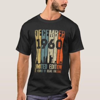 December 1960 62 Födelsedag 62 År 1960 T Shirt