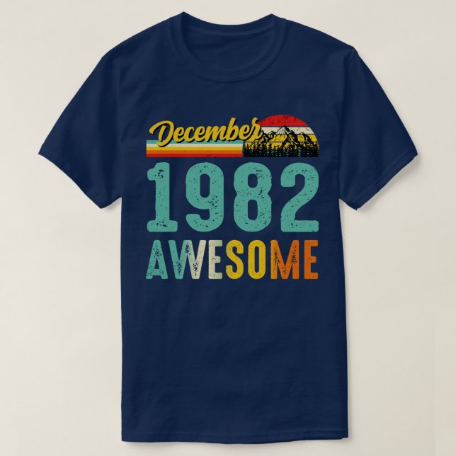 December 1982 Birthday Gift Shirt Vintage december T (Design framsida)