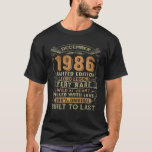December 1986 35e Birthday Gift 35 Year Old Manar  T Shirt<br><div class="desc">December 1986 35e Birthday Gift 35 Year Old Manar Ư onmen</div>