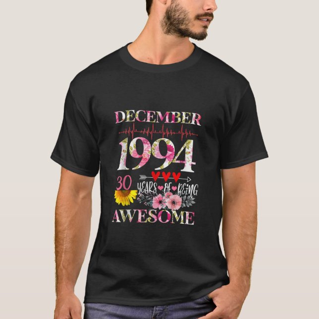 december 1994 Blommigt 30års födelsedag 30 år av B T Shirt (Framsida)