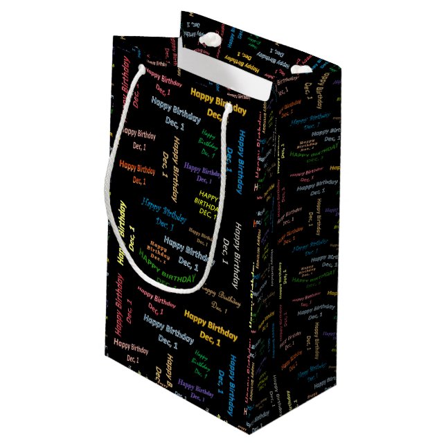 December, 1 Birthday Gift Bag (Baksidan Vinklad)