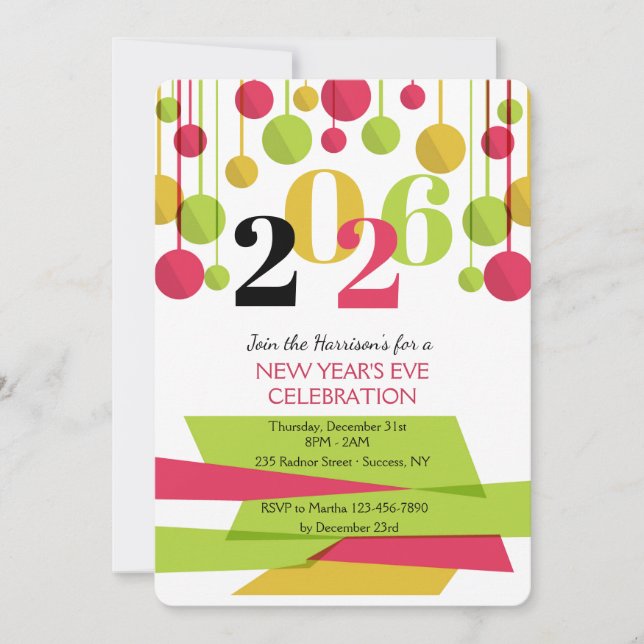 December 31st Party Invitation (2) Inbjudningar (Framsida)