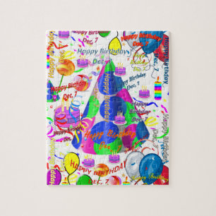 December, 7 Birthday Jigszle Puzzle Pussel