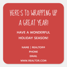 December Anpassade Realtor-popup efter Fyrkantigt Klistermärke