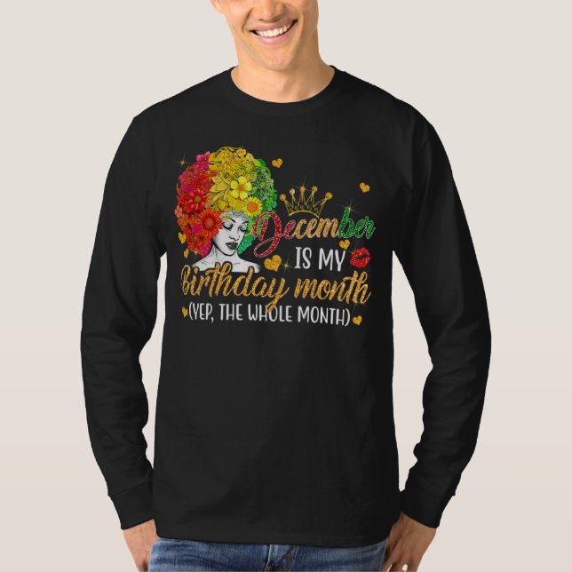December är min födelsedag drottning Grattis på fö T Shirt (Framsida)