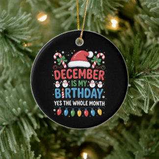 December är min födelsedag jul månad högtid julgransprydnad keramik