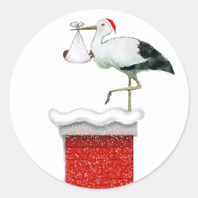 december Baby Runt Klistermärke (Framsida)