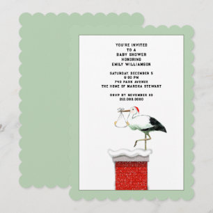 December Baby Shower Inbjudningar