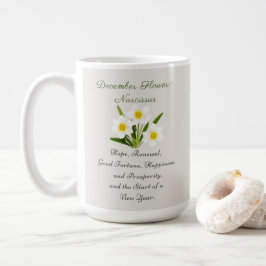 December Birth Month Flower Narcissus Elegant Kaffemugg