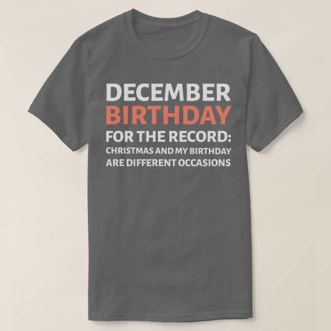 DECEMBER BIRTHDAY T SHIRT (Design framsida)