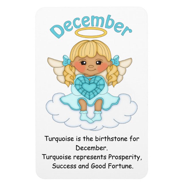 December Birthstone Angel Blonde Premium Magnet (Vertikal)