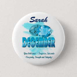 December Birthstone bild och menande Knapp