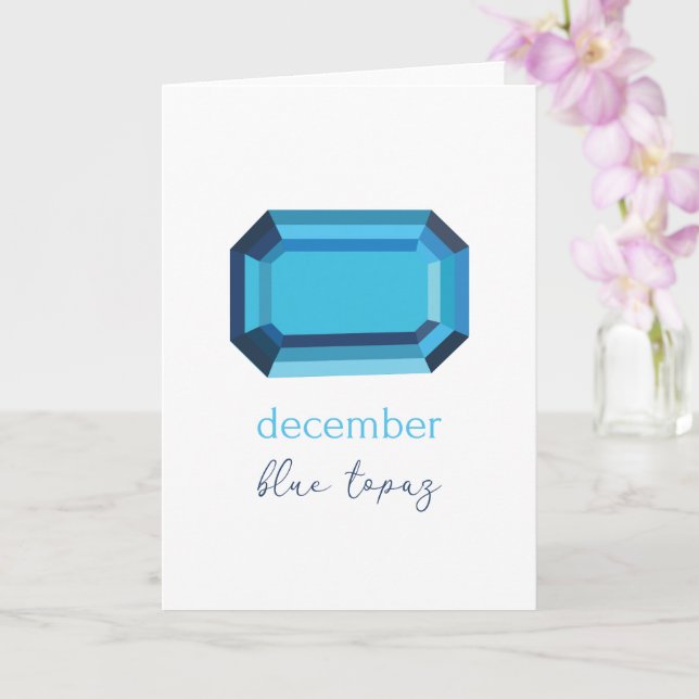 December Birthstone Blue Topaz Kort (Orkide)