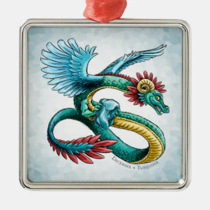 December Birthstone Dragon Turcos Quetzalcoatl Julgransprydnad Metall