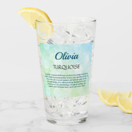 December Birthstone Turcos design Glaskopp