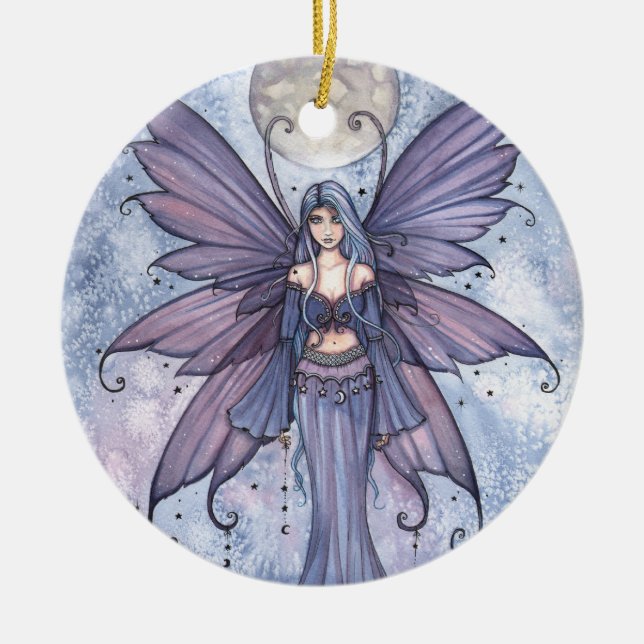 December Blå Älva Ornament (Framsidan)