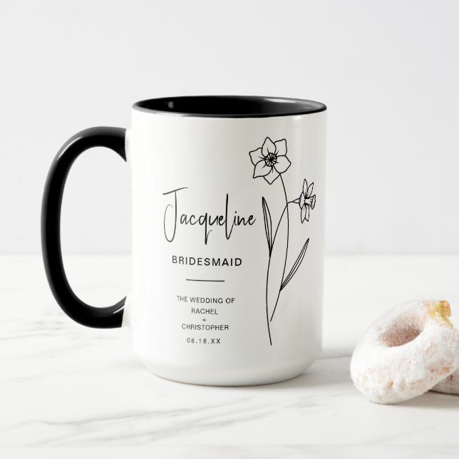 December Bridesmaid | Jonquil Birth Flower Mugg (Med munk)