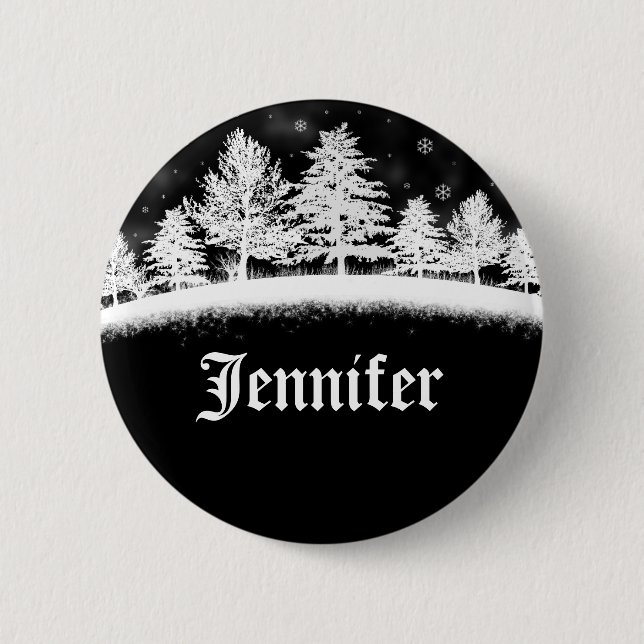 December Company Party Namn bricka Black Knapp (Framsida)