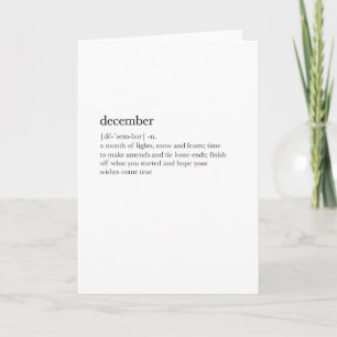 December definition julkort kort