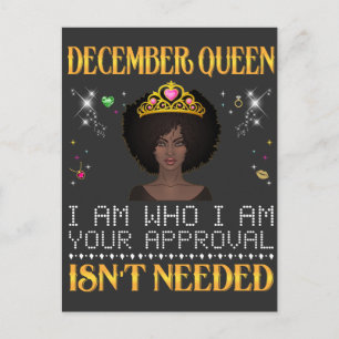 december drottning jag är vem jag är ditt godkänna vykort