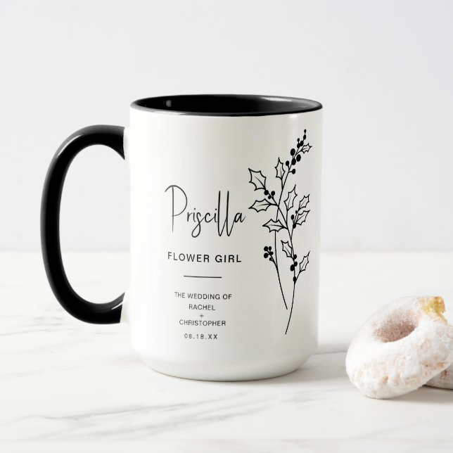 December Flower Girl | Holly Berry Birth Flower Mugg (Med munk)