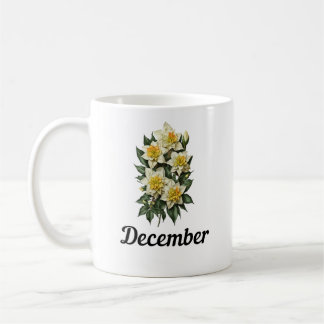 December Flower Mugg, Birthday Flower Mugg