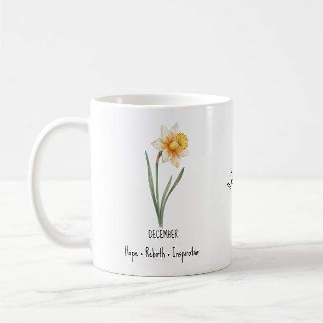 December Födelsemblommuk – Narciss Kaffemugg (Vänster)