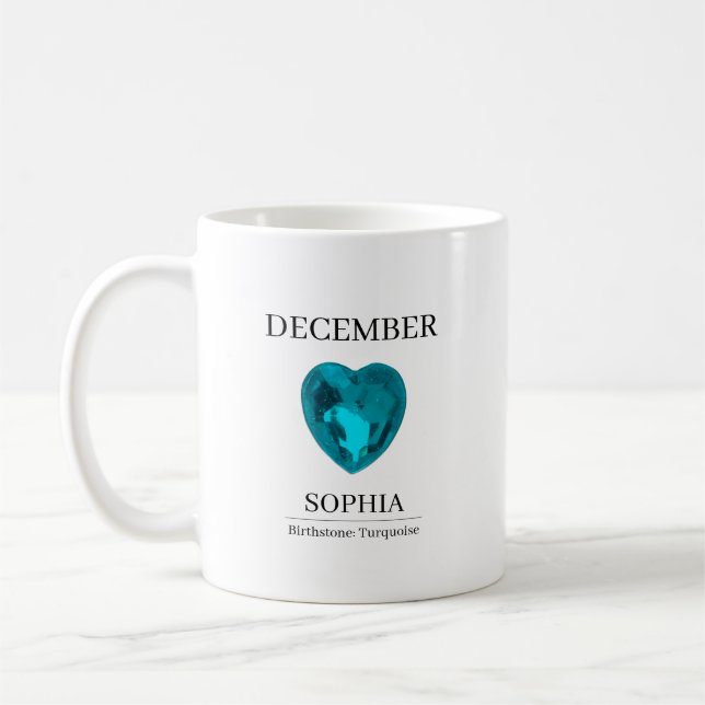 December Födelsesten Födelsedagsnamn Turkos Kaffemugg (Vänster)
