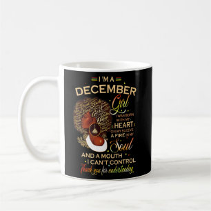 December Girl Birthday Melanin Afro Queen for Blac Kaffemugg