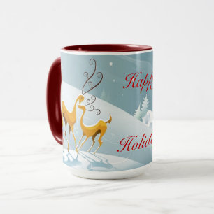 December Glad helg Winter Scene Mugg