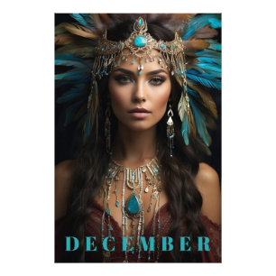 *~* DECEMBER Headdress Turcos Zircon AP53 Fototryck