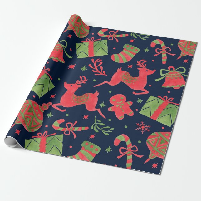 December helgdagtryck presentpapper (Utrullad)