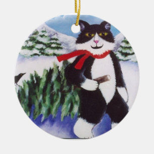 DECEMBER JÄGARE JULGRANSPRYDNAD KERAMIK