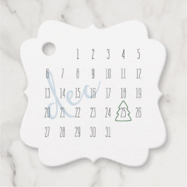 December Kalendern Jul Presentepresent Tag Gåvor Etiketter