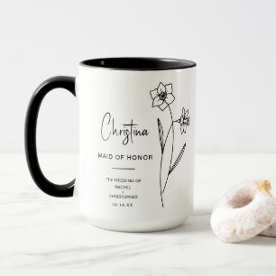 december Maid of honor Jonquil Birth Flower Mugg