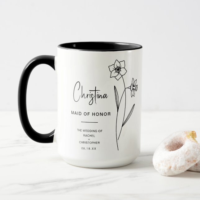 december Maid of honor | Jonquil Birth Flower Mugg (Med munk)