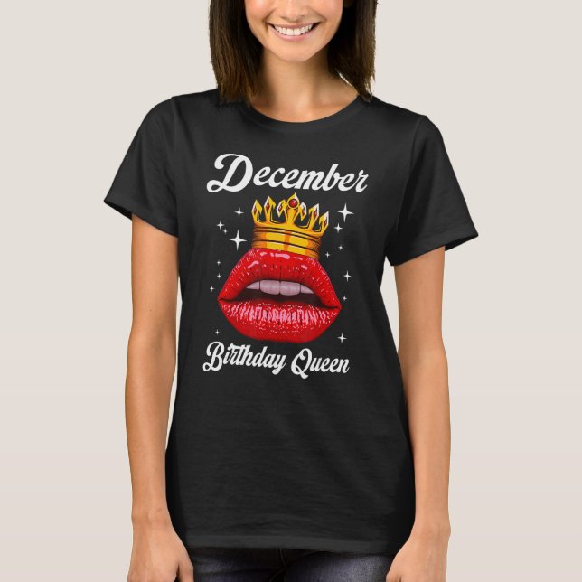 December Min födelsedag drottning Sagittarius Wome T Shirt (Framsida)
